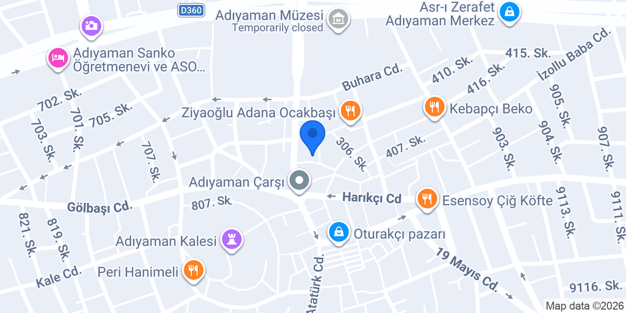 Diş Hekimi Mehmet HAMURCU konumu