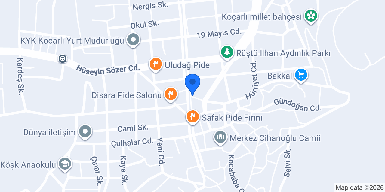 Merkez Taksi konumu