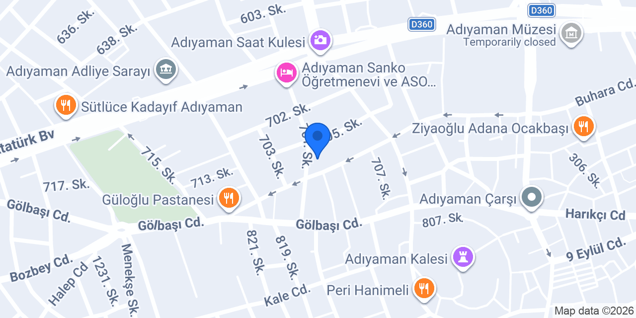 English Time Adıyaman konumu
