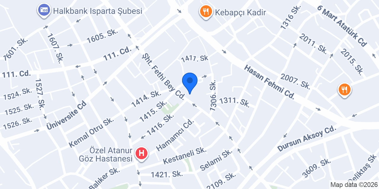 Galler Dil Okulları Isparta konumu