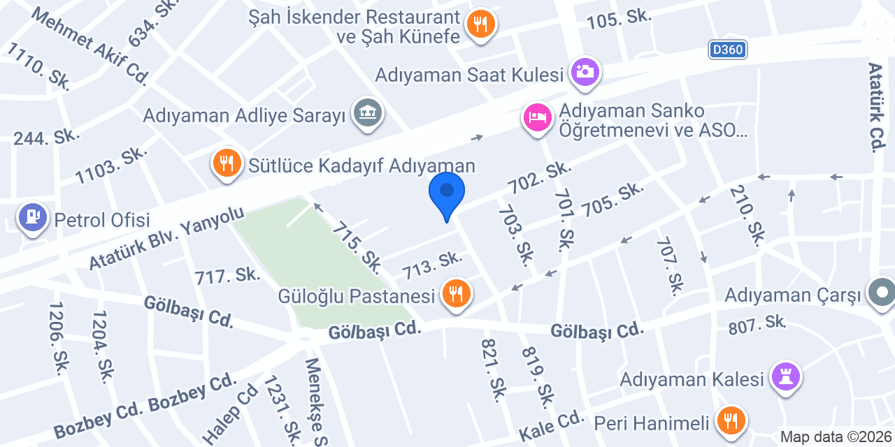 Adıyaman Avukat Derya Demir konumu