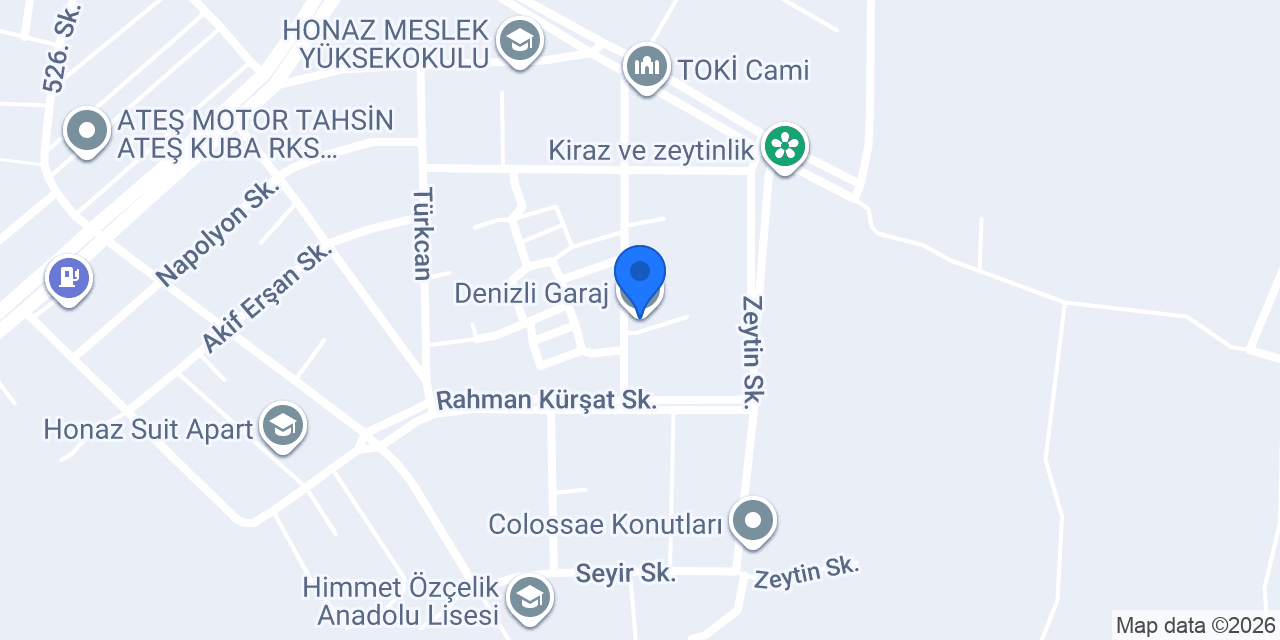 Denizli Garaj konumu