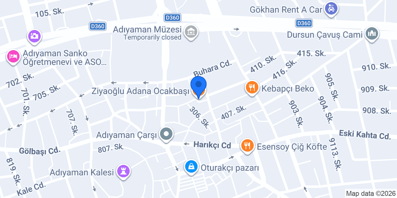 Ziyaoğlu Adana Ocakbaşı konumu