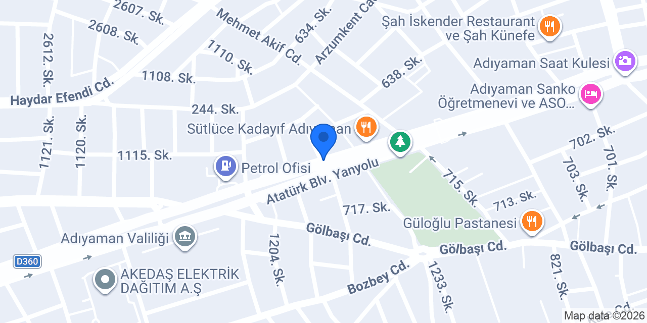 Bilgin Kreş konumu