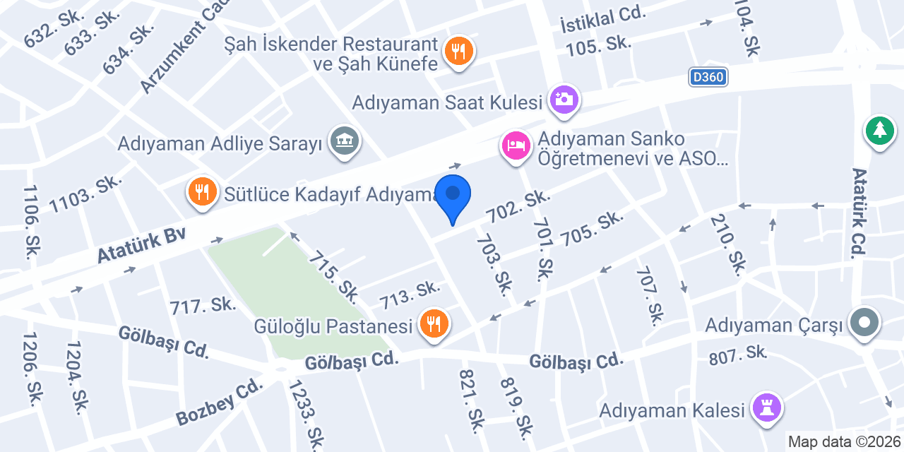 Buse Çiçeklik ve Organizasyon konumu