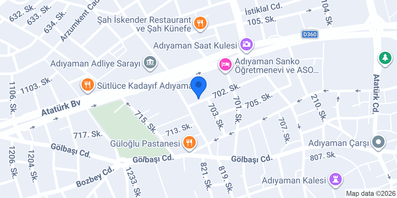 Atom büfe adıyaman konumu