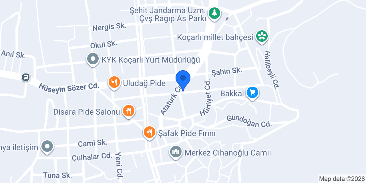 Diş Hekimi Can TOPCU konumu