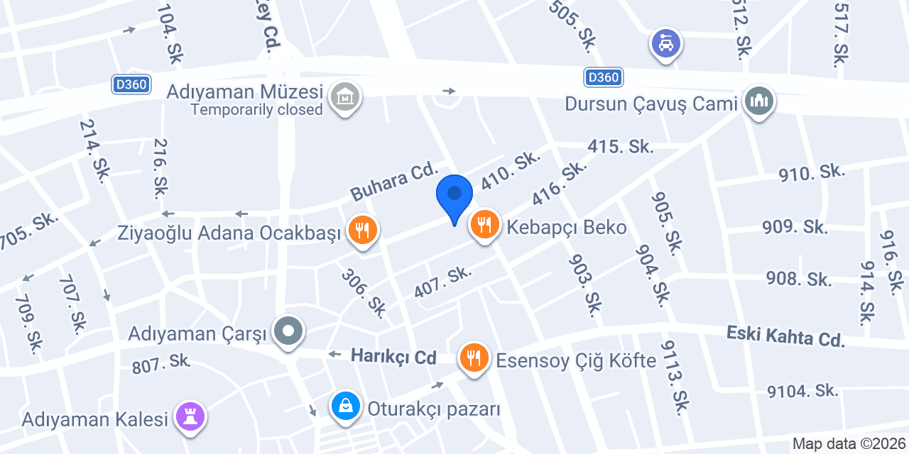 Simit Sarayı Adıyaman konumu