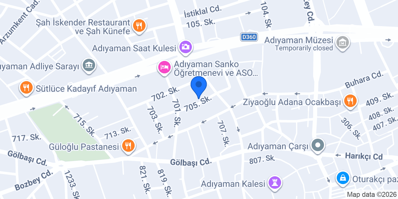 Adıyaman Bumbar konumu