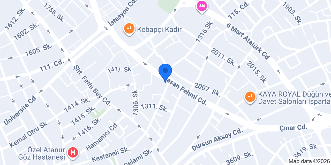 İkizler Mobilya Isparta konumu