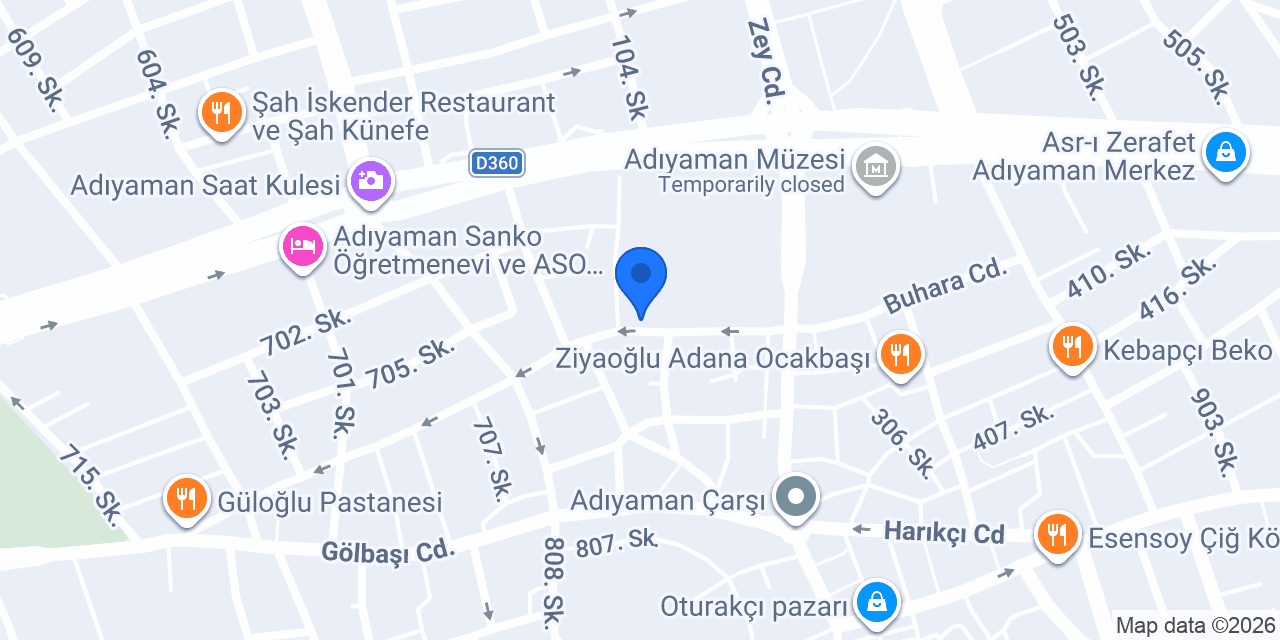 Tostçu Mahmut Adıyaman konumu