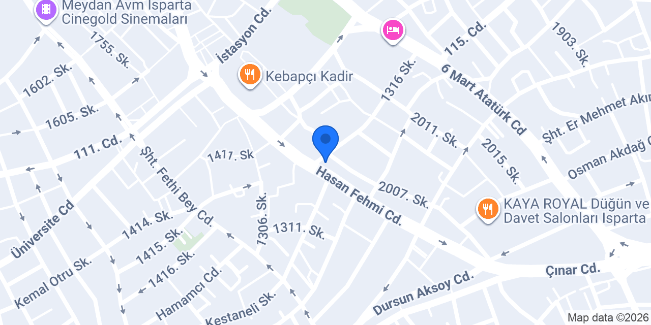 Yataş Bedding I Isparta konumu