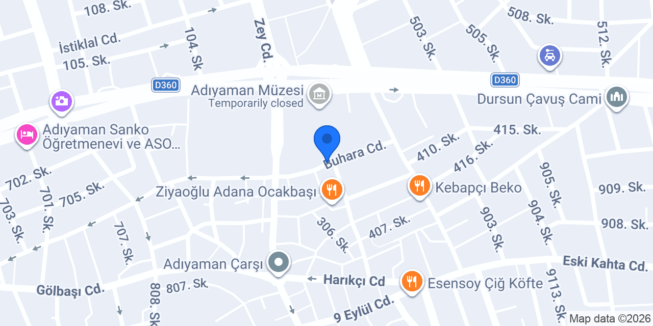 Mali Müşavir Abuzer Pamukçu konumu