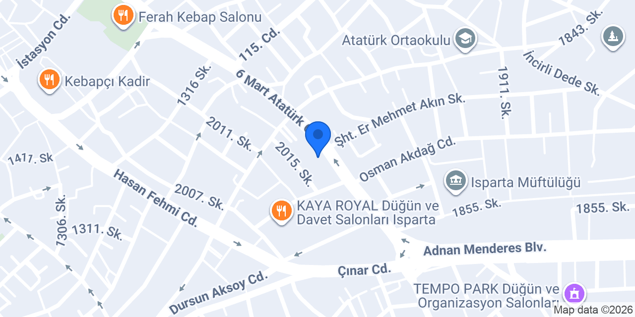 KAYA EMLAK ISPARTA konumu