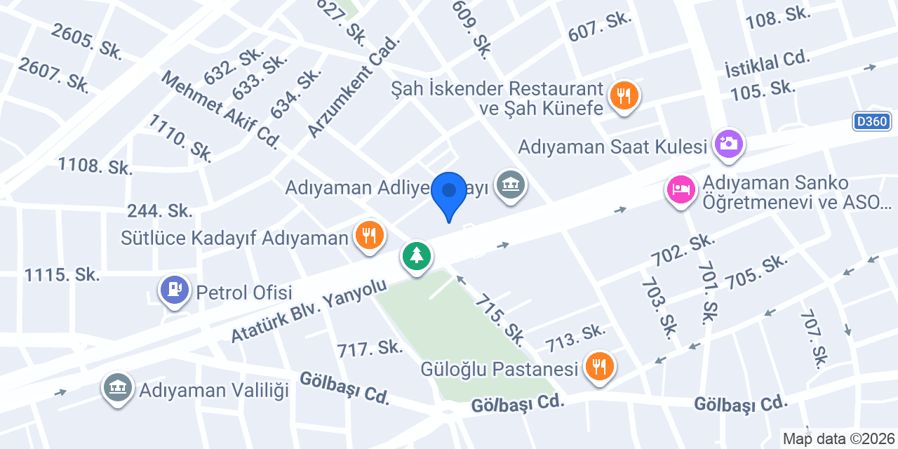 Adıyaman 5. Noterliği konumu