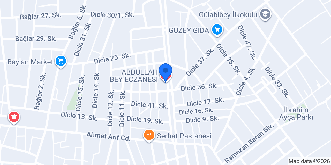 ABDULLAH BEY ECZANESİ konumu