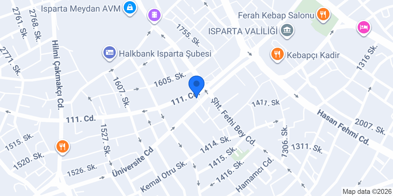 Isparta Nergis Çiçekçilik konumu