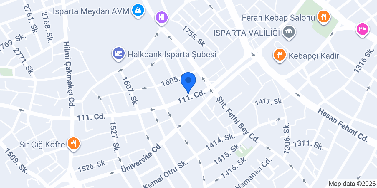 Gedik Yatırım - Isparta Private konumu