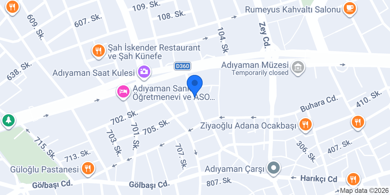 TİMURLAR SİGORTA ADIYAMAN konumu
