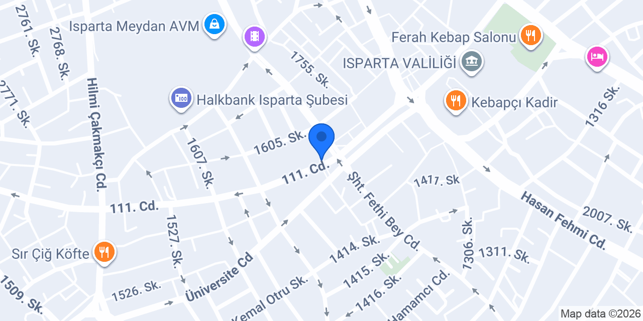 Isparta bayan kuaförü Açelya konumu