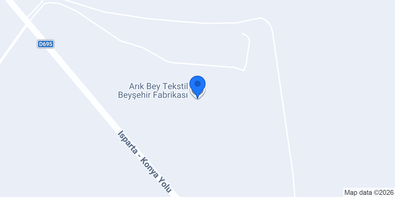 Arık Bey Tekstil Beyşehir Fabrikası konumu