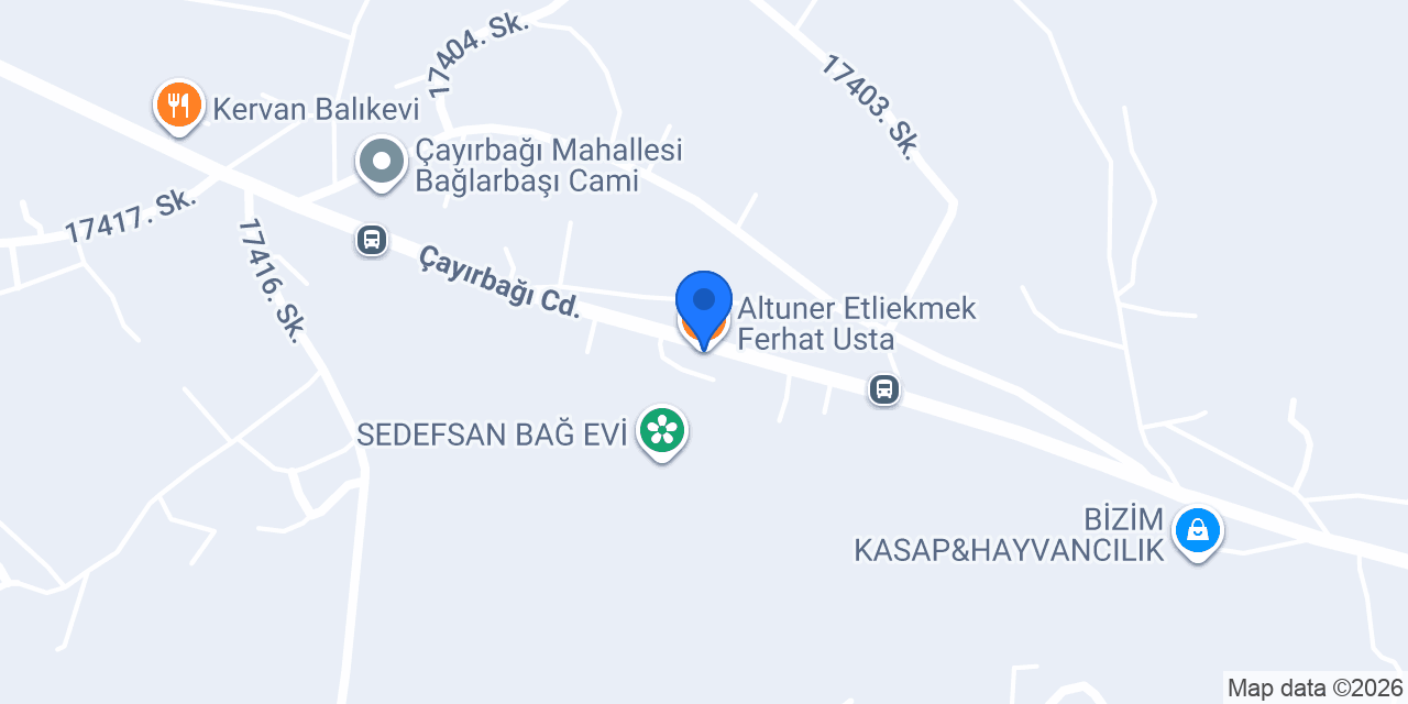Altuner Etliekmek Ferhat Usta konumu