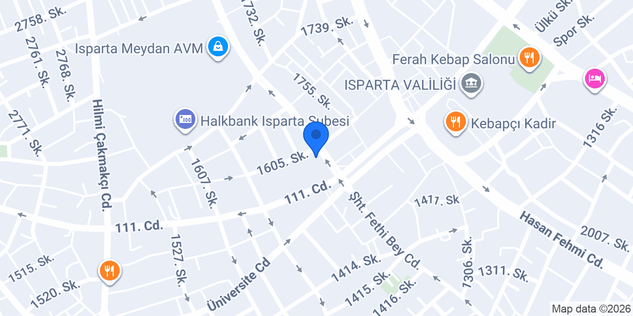 ISPARTA ÖZEL İLGİ KURS MERKEZİ konumu