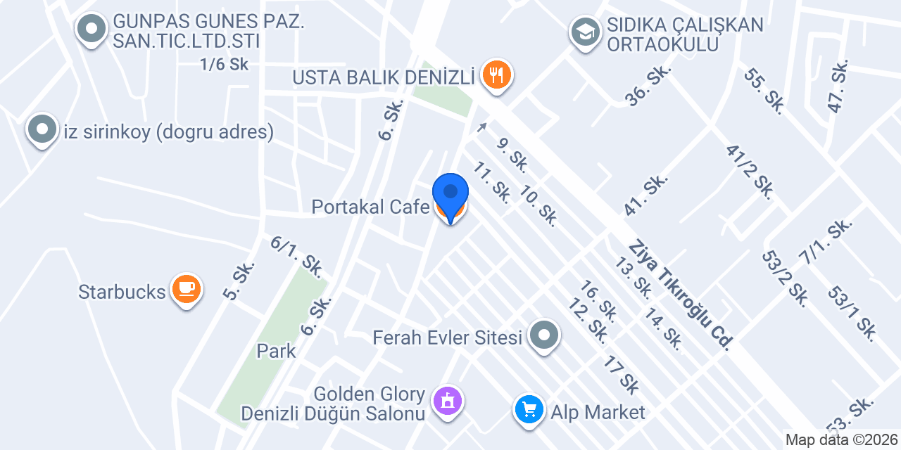 Portakal Cafe konumu