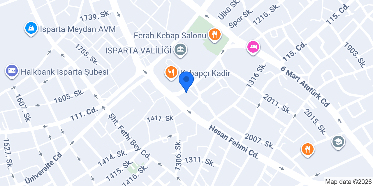 SÜSLER ÇİÇEK ISPARTA konumu