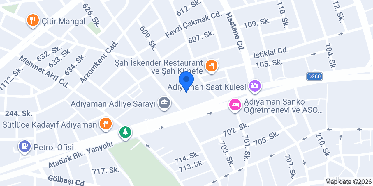 Adıyaman Barosu konumu
