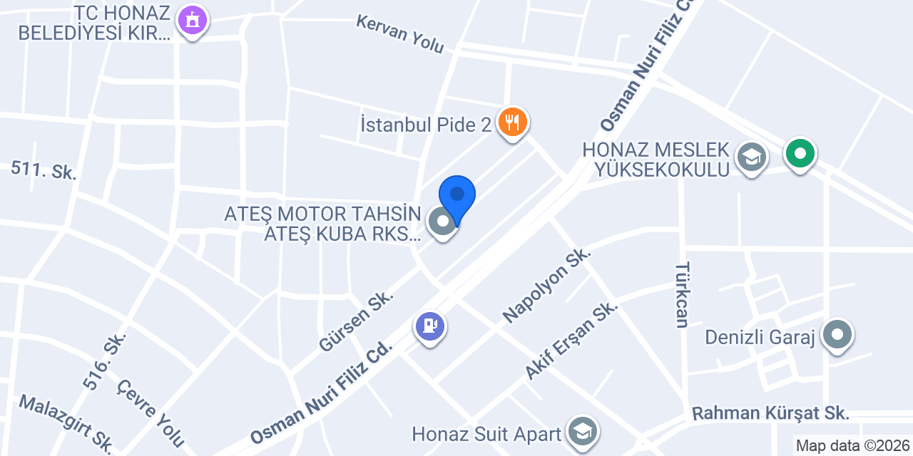 Kiraz Oto Elektrik konumu