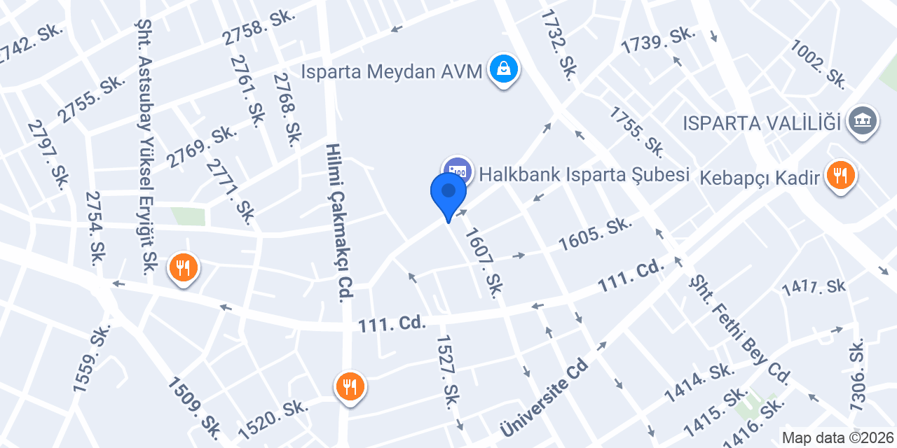 JEL TIRNAK ISPARTA konumu