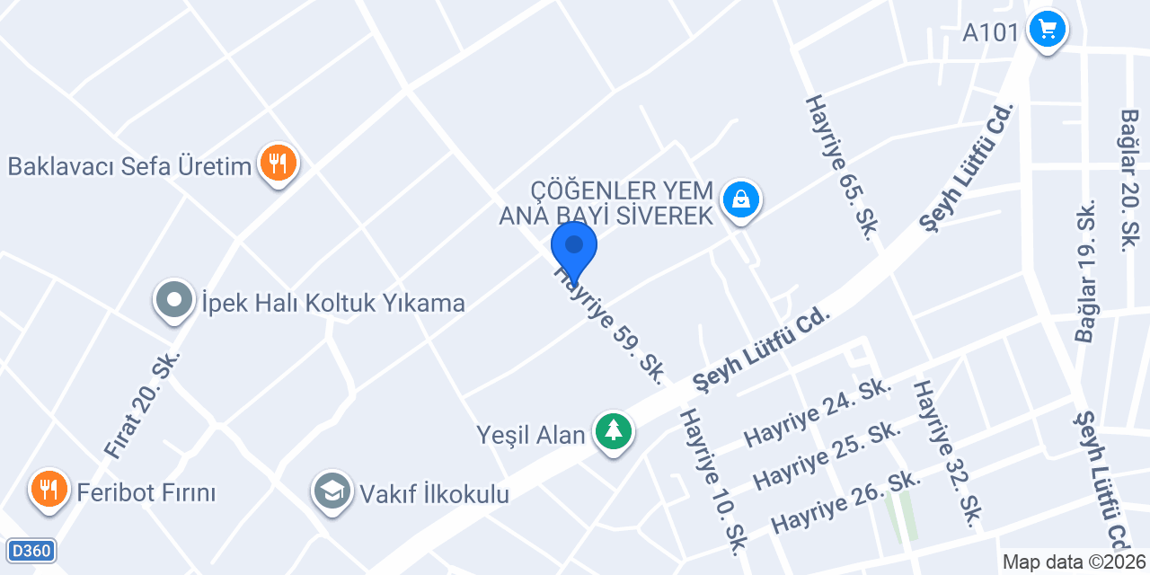 Yılmaz fırını konumu