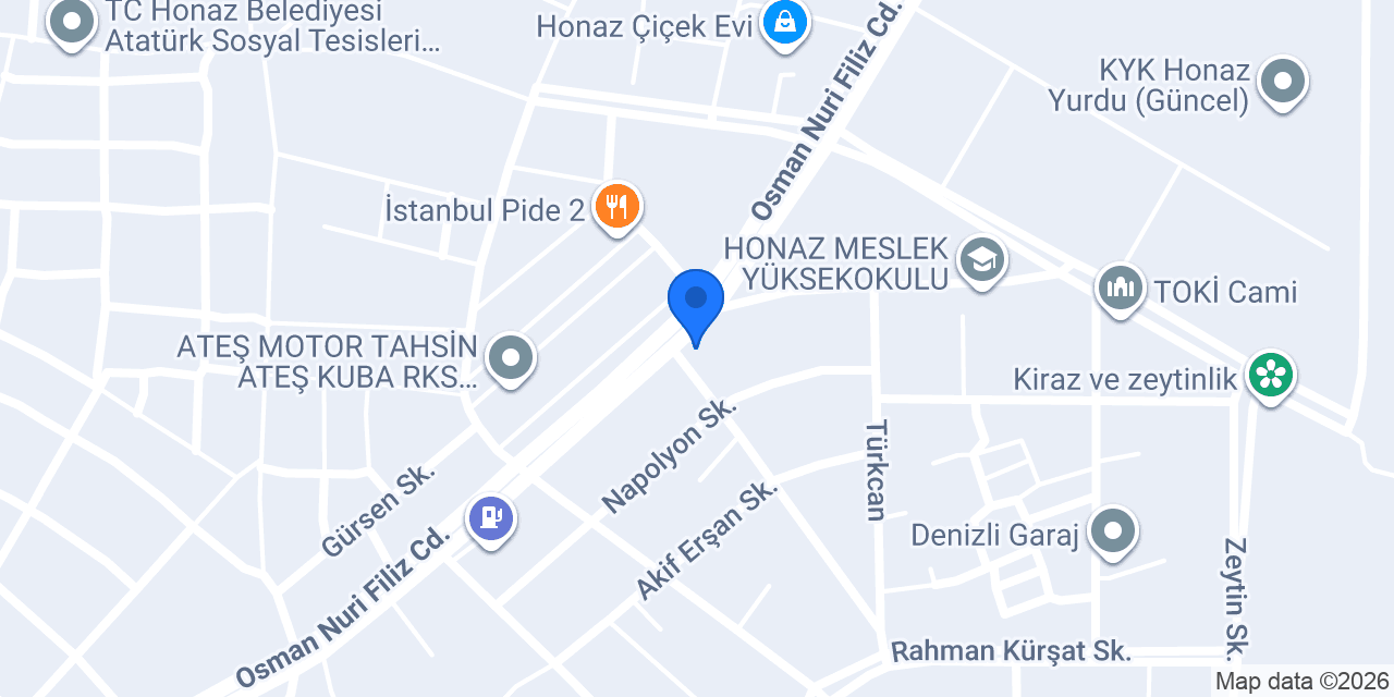 Rainfort Apart - Honaz - Apart konumu
