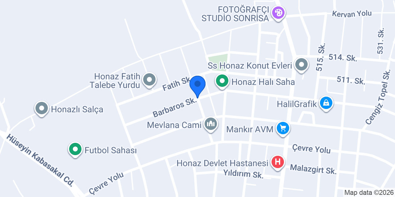 Okek Sürücü Kursu konumu