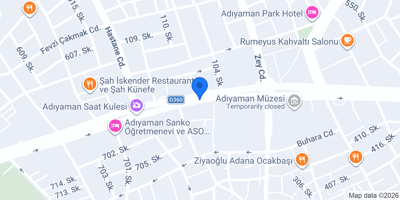 Beyazsaray Otel konumu
