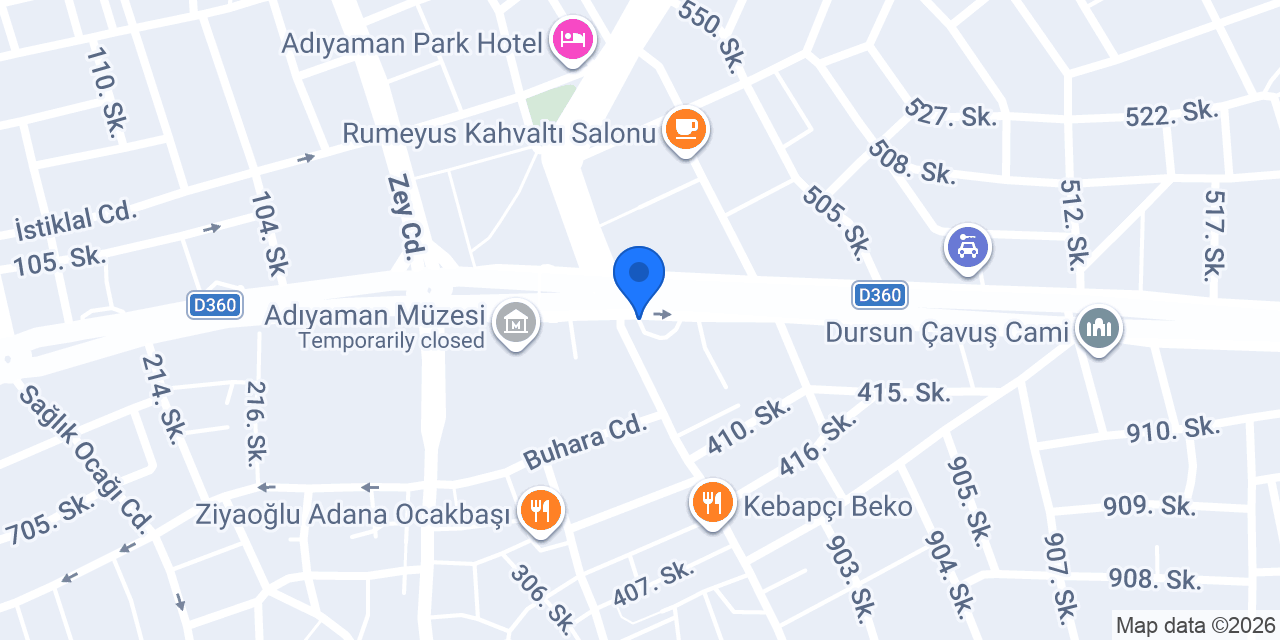 Adiyaman A plus taksi konumu