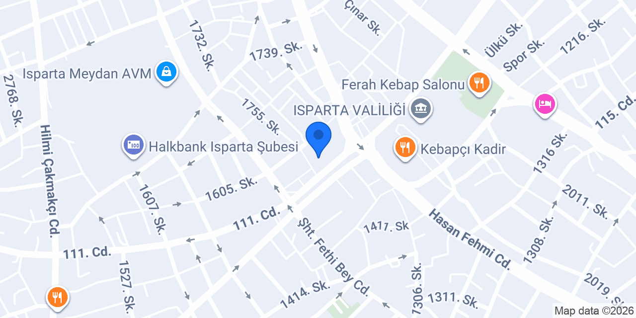 Delta Servis Isparta konumu