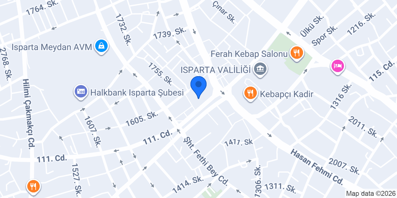 ISPARTA GÜL SÜRÜCÜ KURSU-PSİKOTEKNİK-SRC konumu
