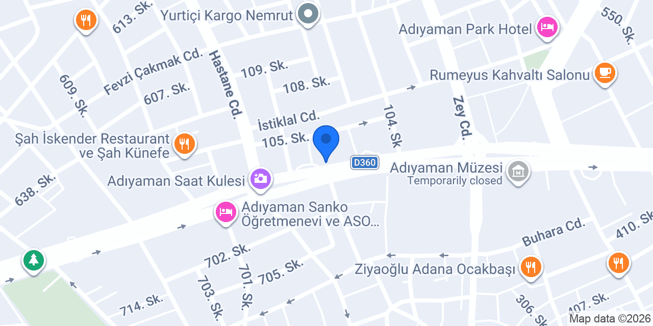 QNB Adıyaman Şubesi konumu