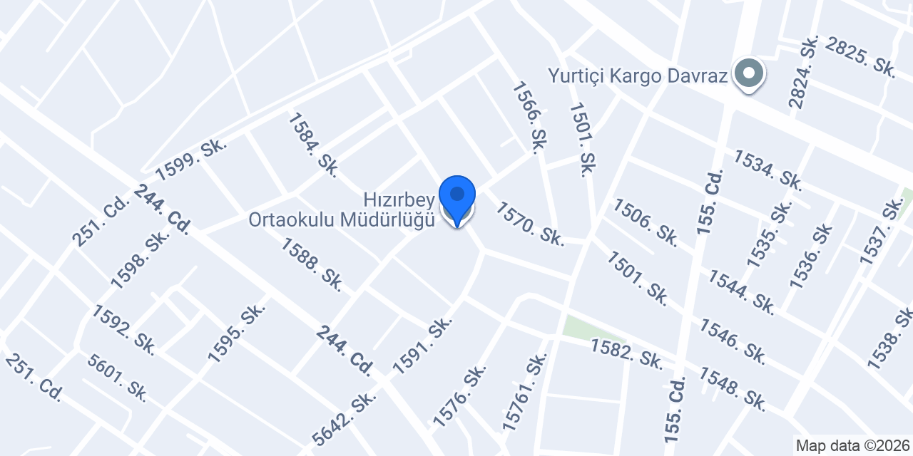 Hızırbey Ortaokulu Müdürlüğü konumu