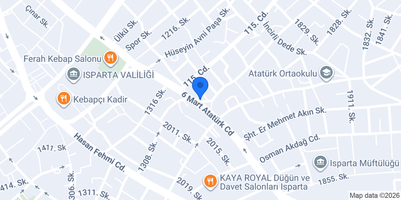 Sigorta Sepeti Isparta Efe Şubesi konumu