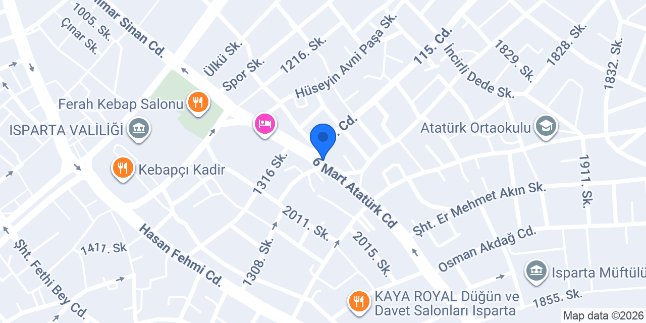 Atıl Rent A Car konumu