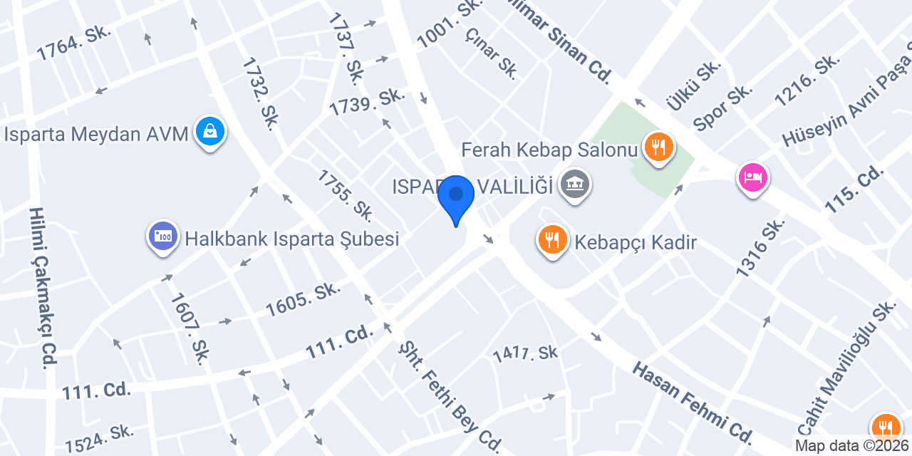 English Time Dil Okulu Isparta konumu