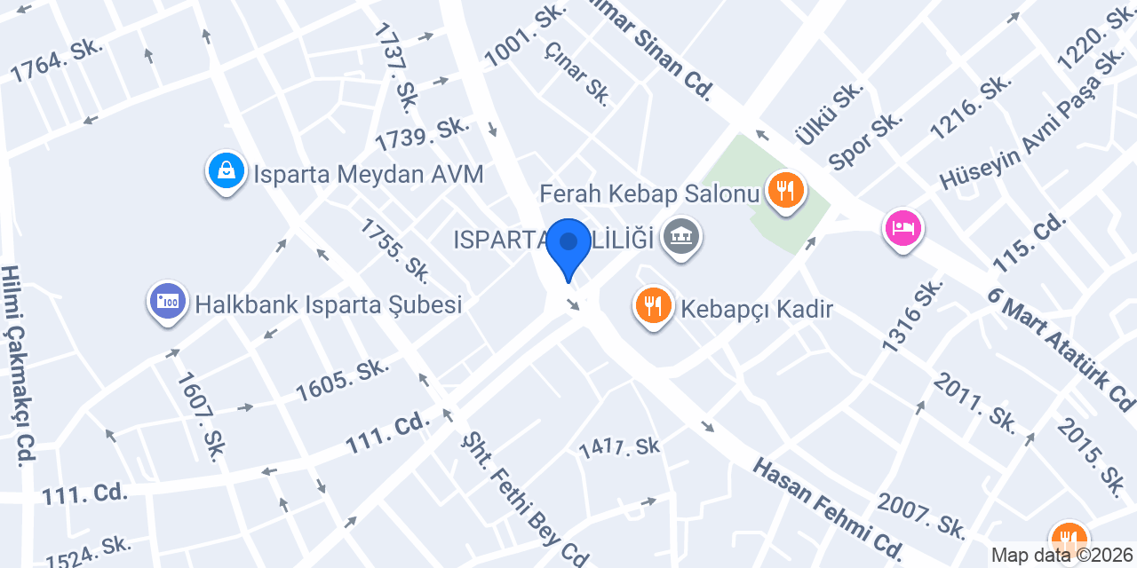 Akın Dil Isparta konumu