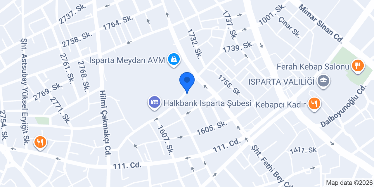 Fatih Sahaf Isparta konumu
