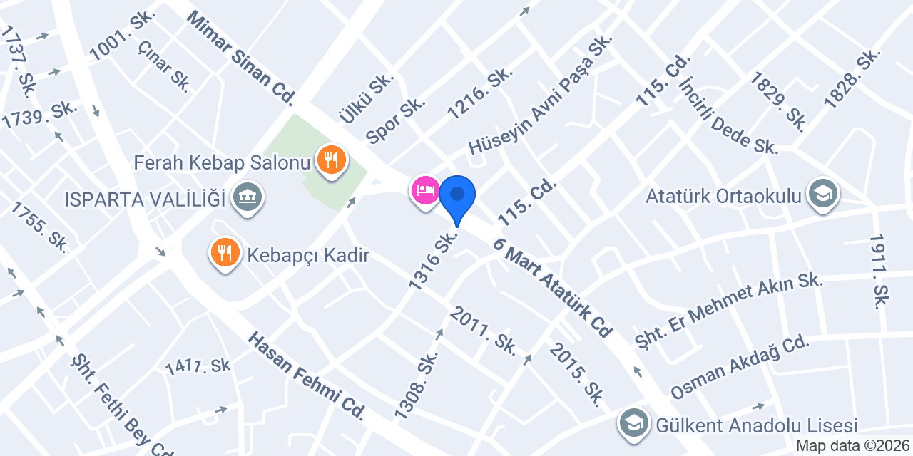 Öztürk Mobilya Design konumu