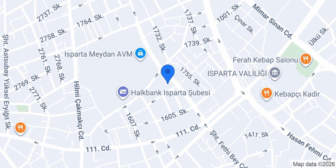 ZENGİN PİLATES STÜDYOLARI ISPARTA ŞUBESİ konumu