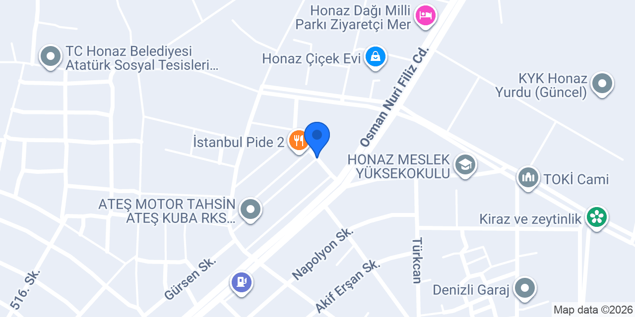 Yedi Ali Kardeşler Ferforje konumu