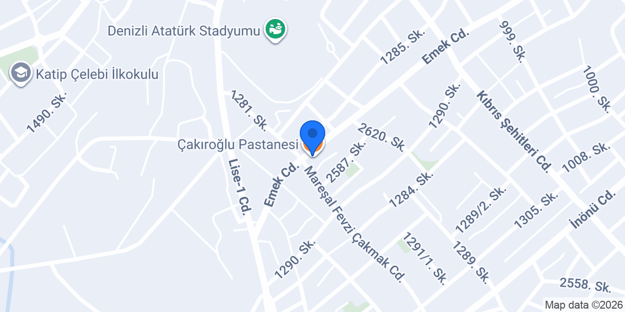 Çakıroğlu Pastanesi konumu